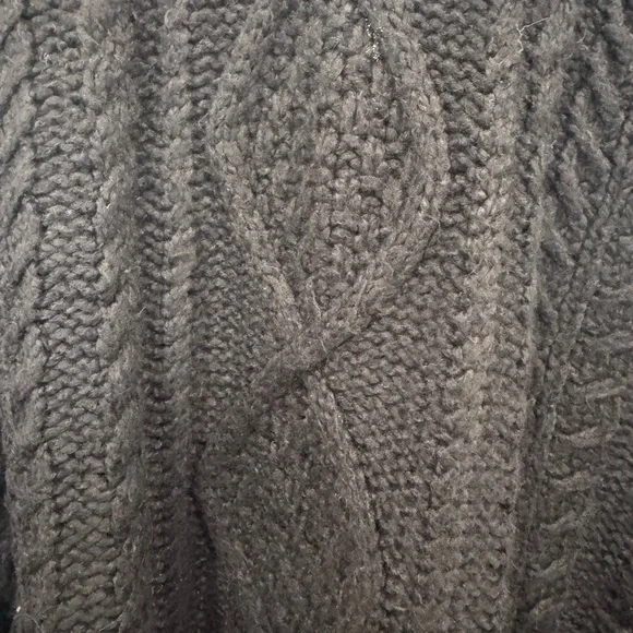 Essentials fear of God, black Cable Knit Men's Sweater - Picture 7 of 8